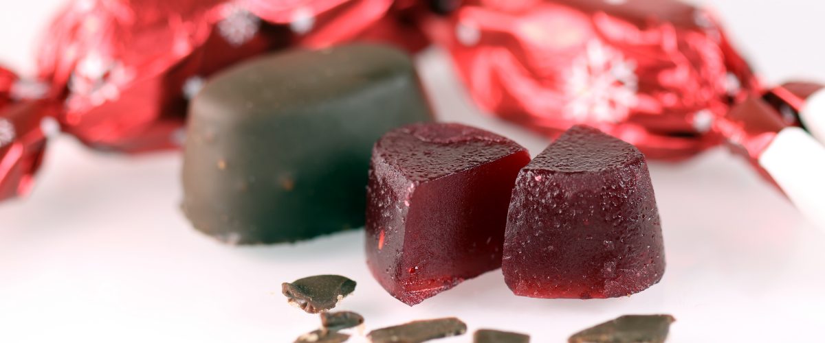 Vörösboros málna szaloncukor